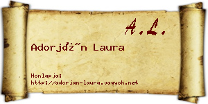 Adorján Laura névjegykártya